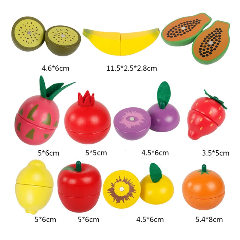 Conjunto de corte de frutas legumes