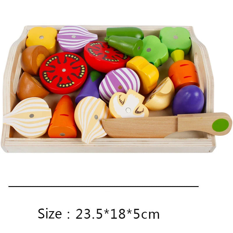 Conjunto de corte de frutas legumes