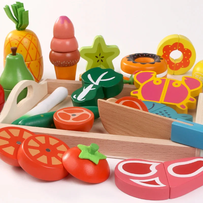 Conjunto de corte de frutas legumes