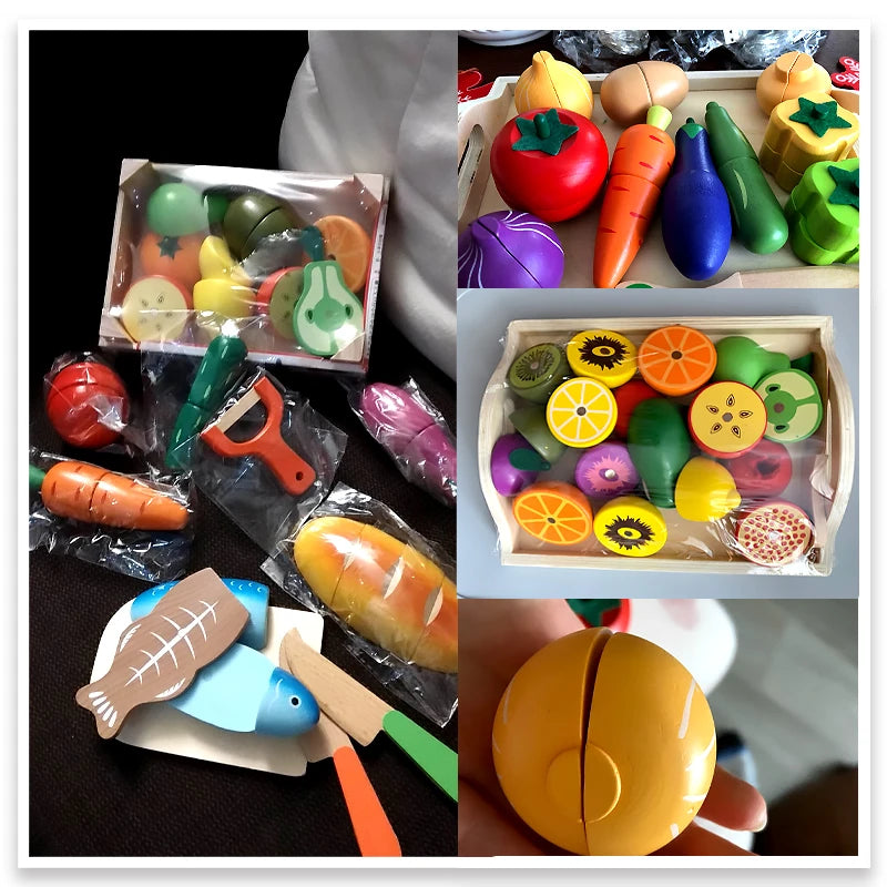 Conjunto de corte de frutas legumes