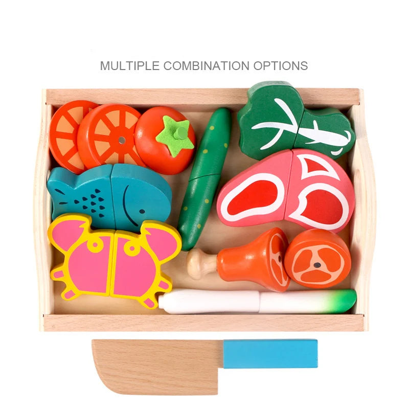 Conjunto de corte de frutas legumes