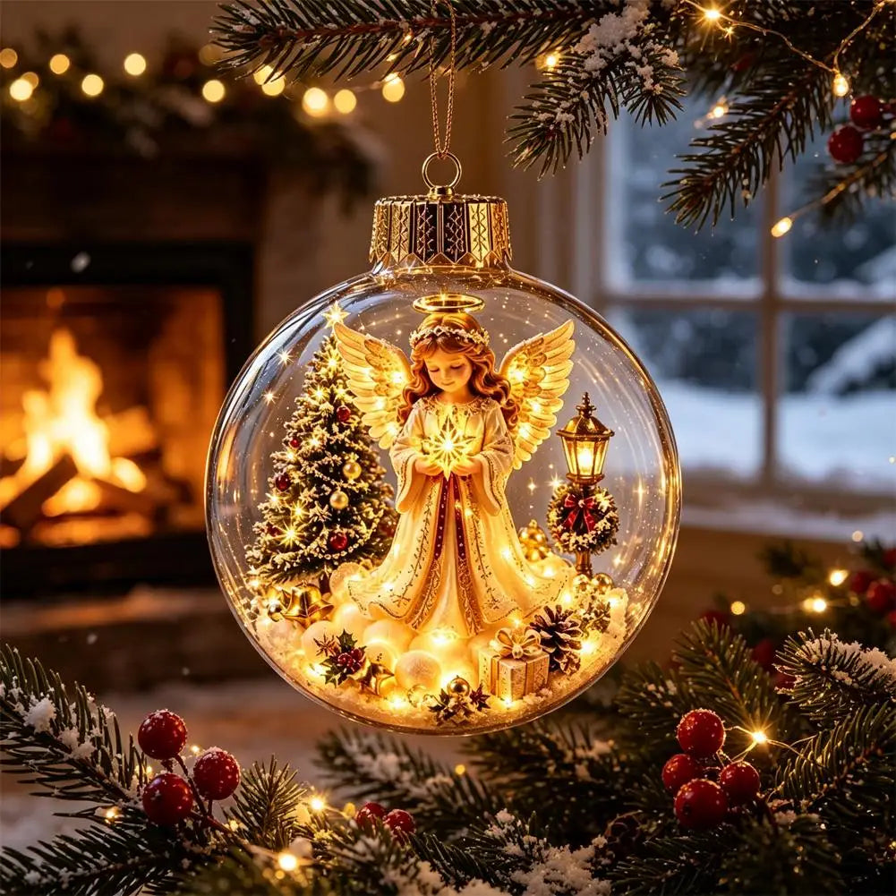 Decorações de Natal com luzes em plástico