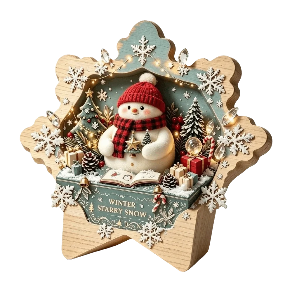 Decoração de Natal em madeira