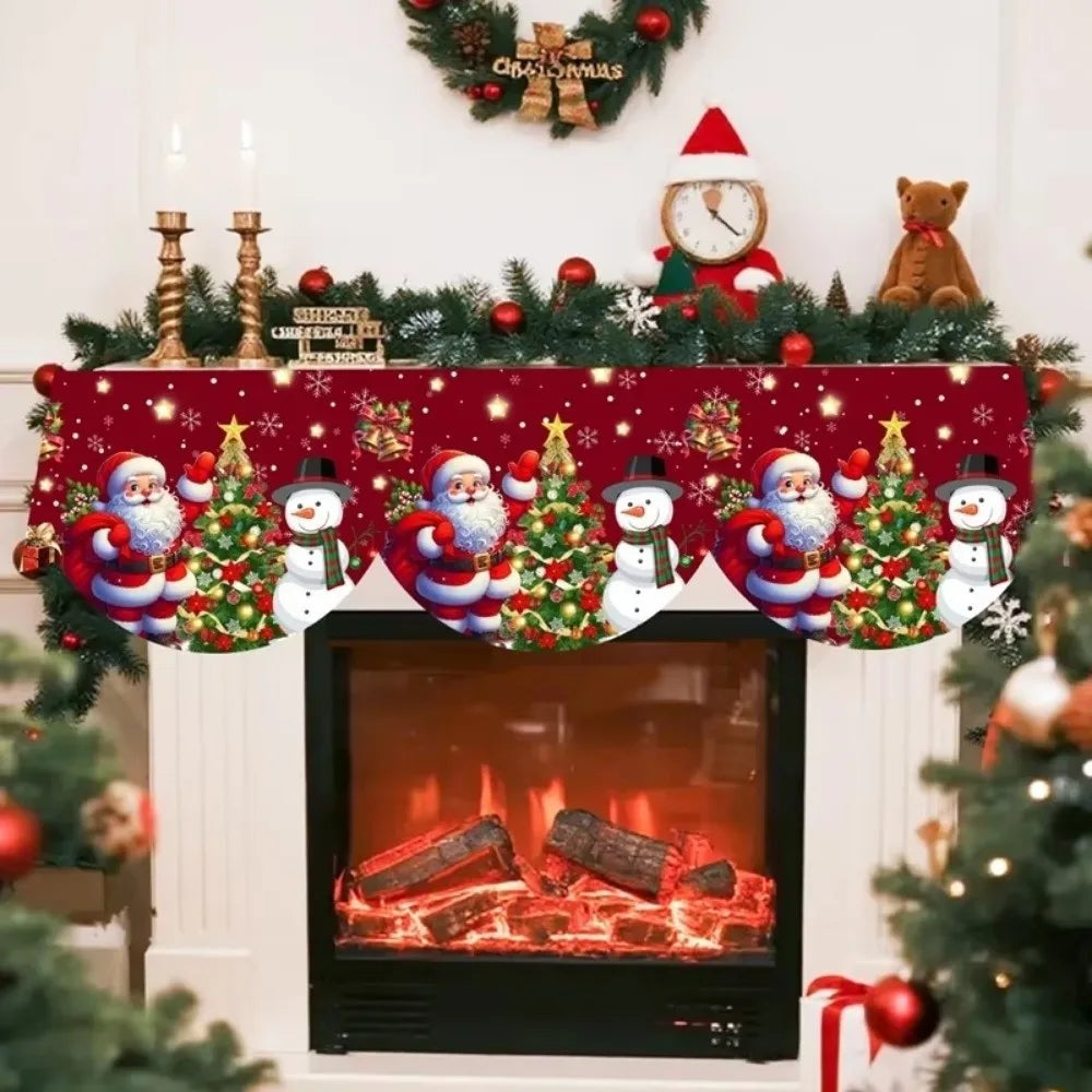 Decoração para lareira de Natal