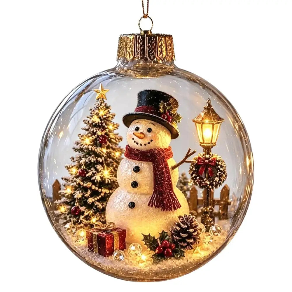 Decorações de Natal com luzes em plástico