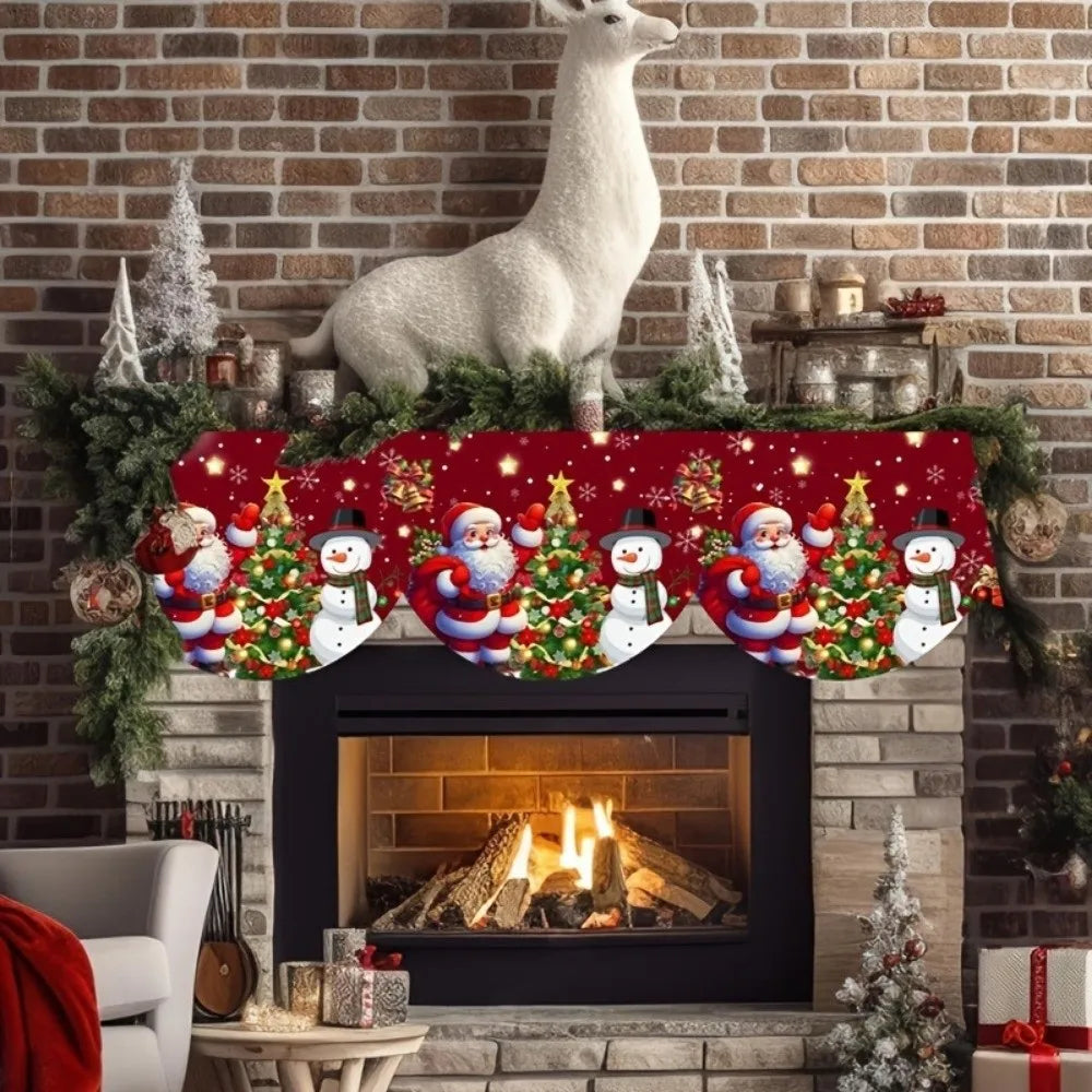Decoração para lareira de Natal