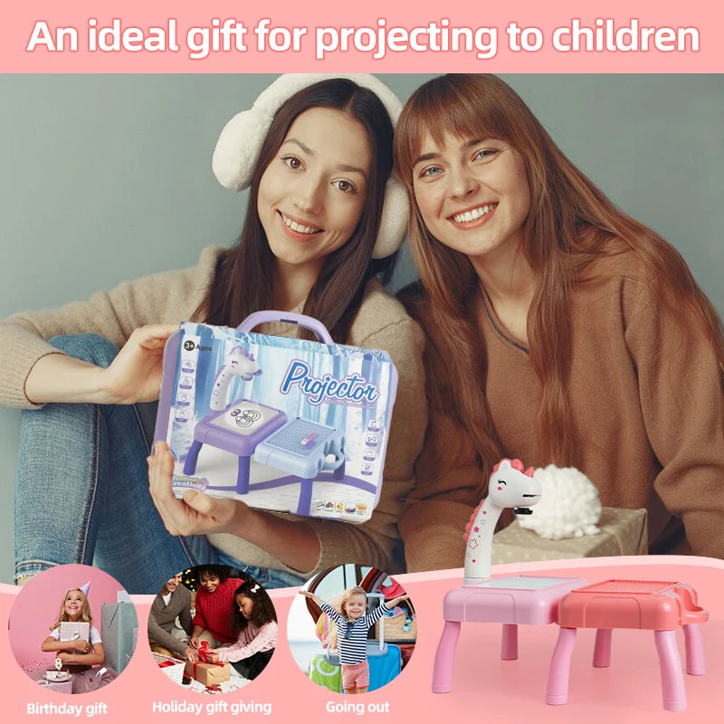Mesa projetor de desenho para crianças