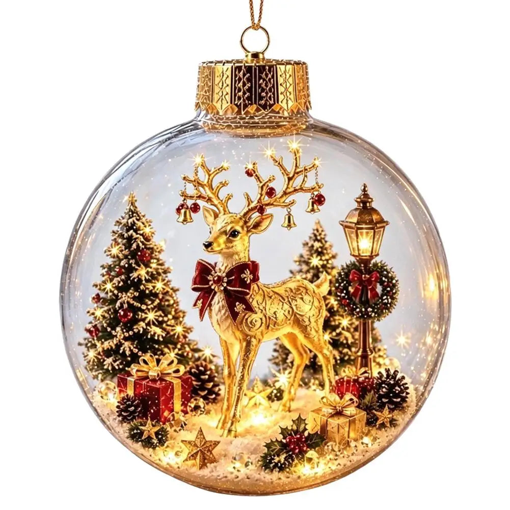Decorações de Natal com luzes em plástico