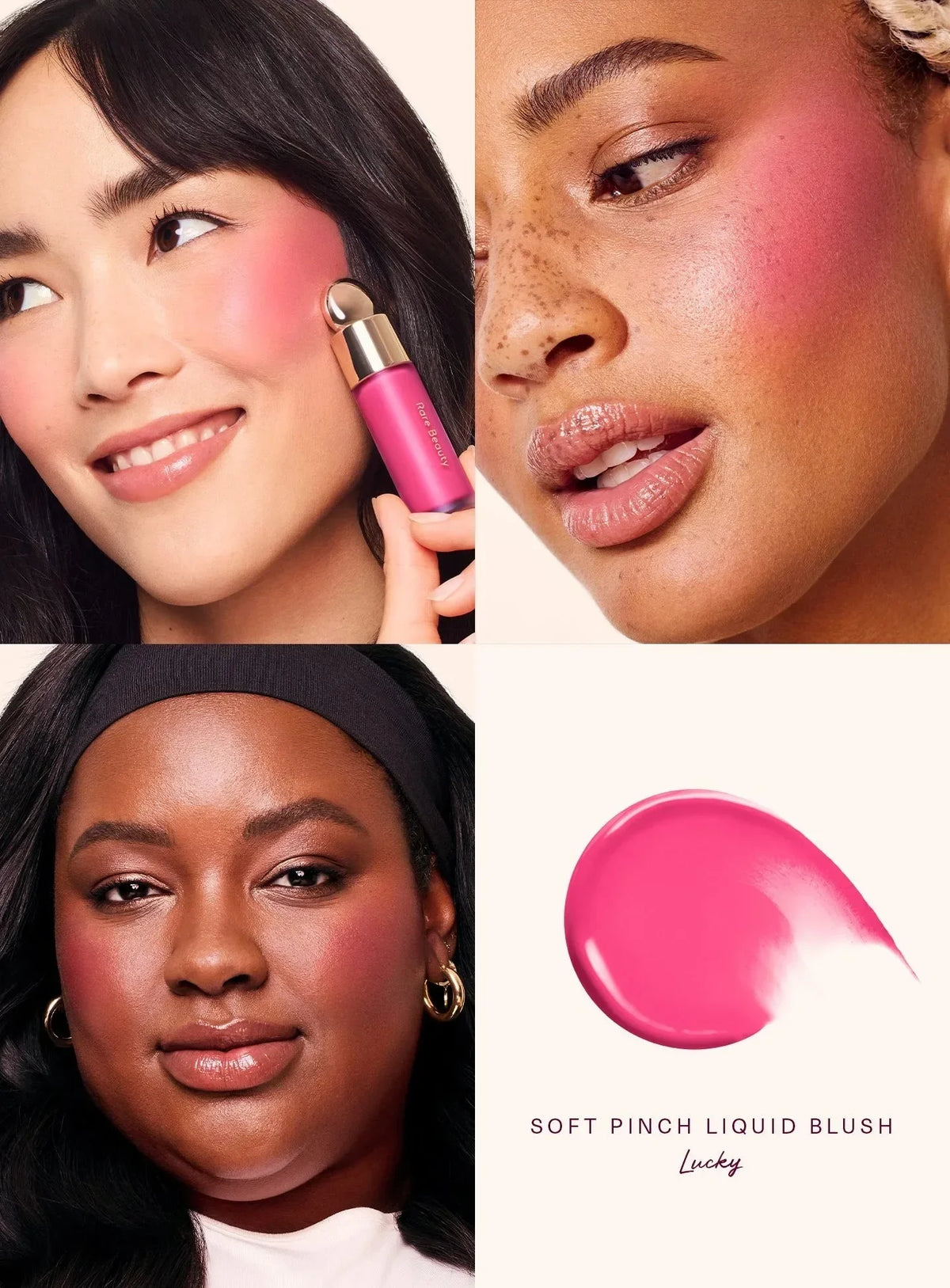 Conjunto  Blush Líquido e Iluminador Líquido Rare Beauty