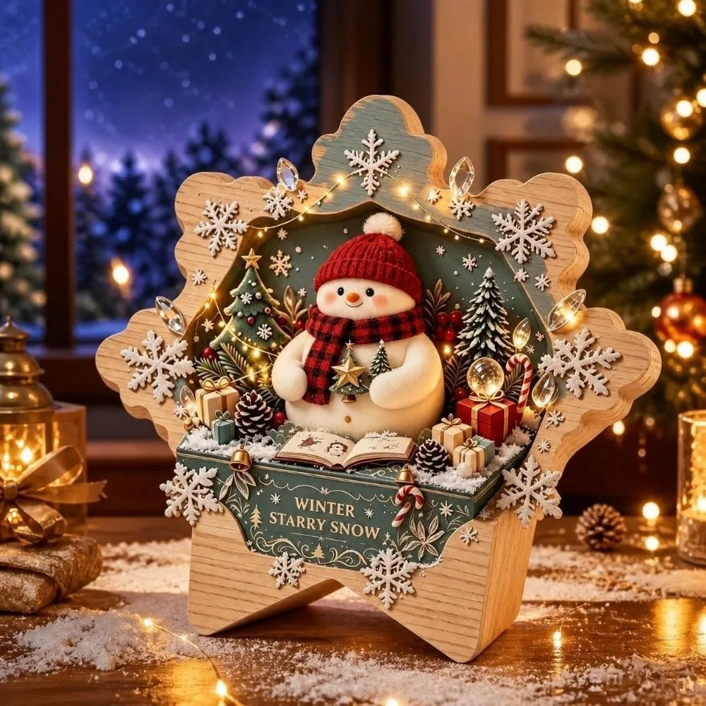 Decoração de Natal em madeira