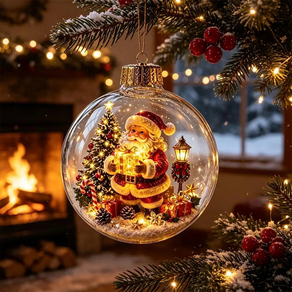 Decorações de Natal com luzes em plástico