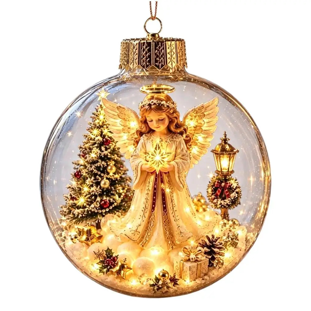 Decorações de Natal com luzes em plástico