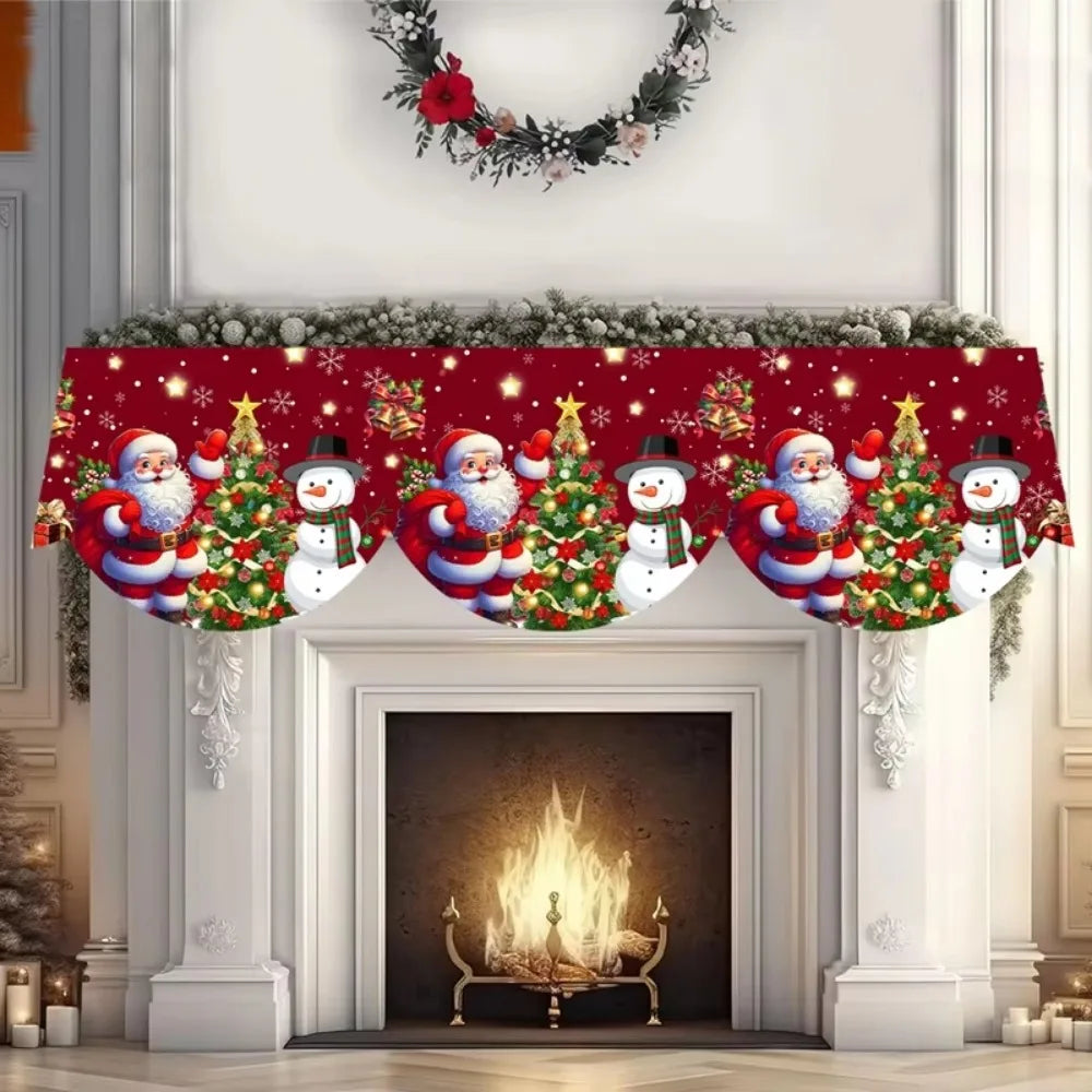 Decoração para lareira de Natal