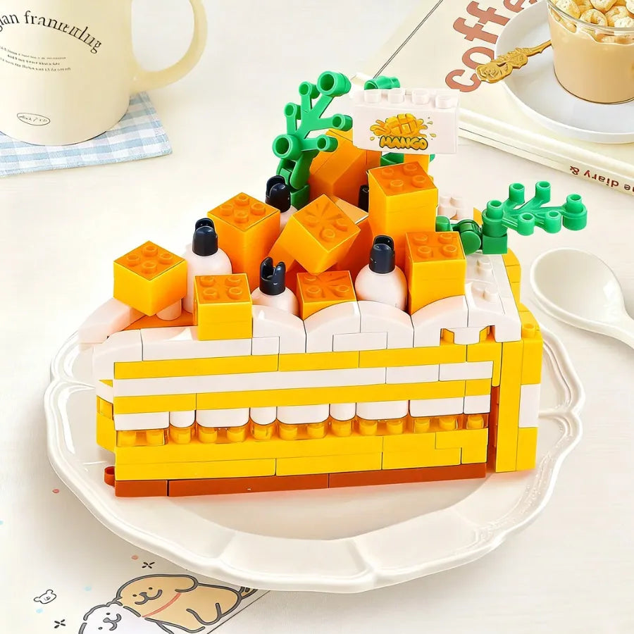 Bolo de construção com frutas