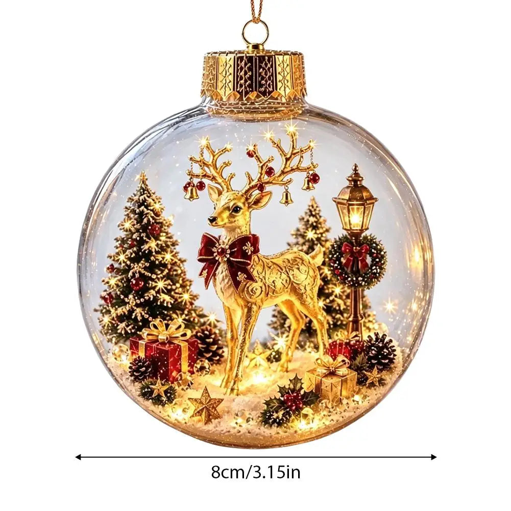 Decorações de Natal com luzes em plástico