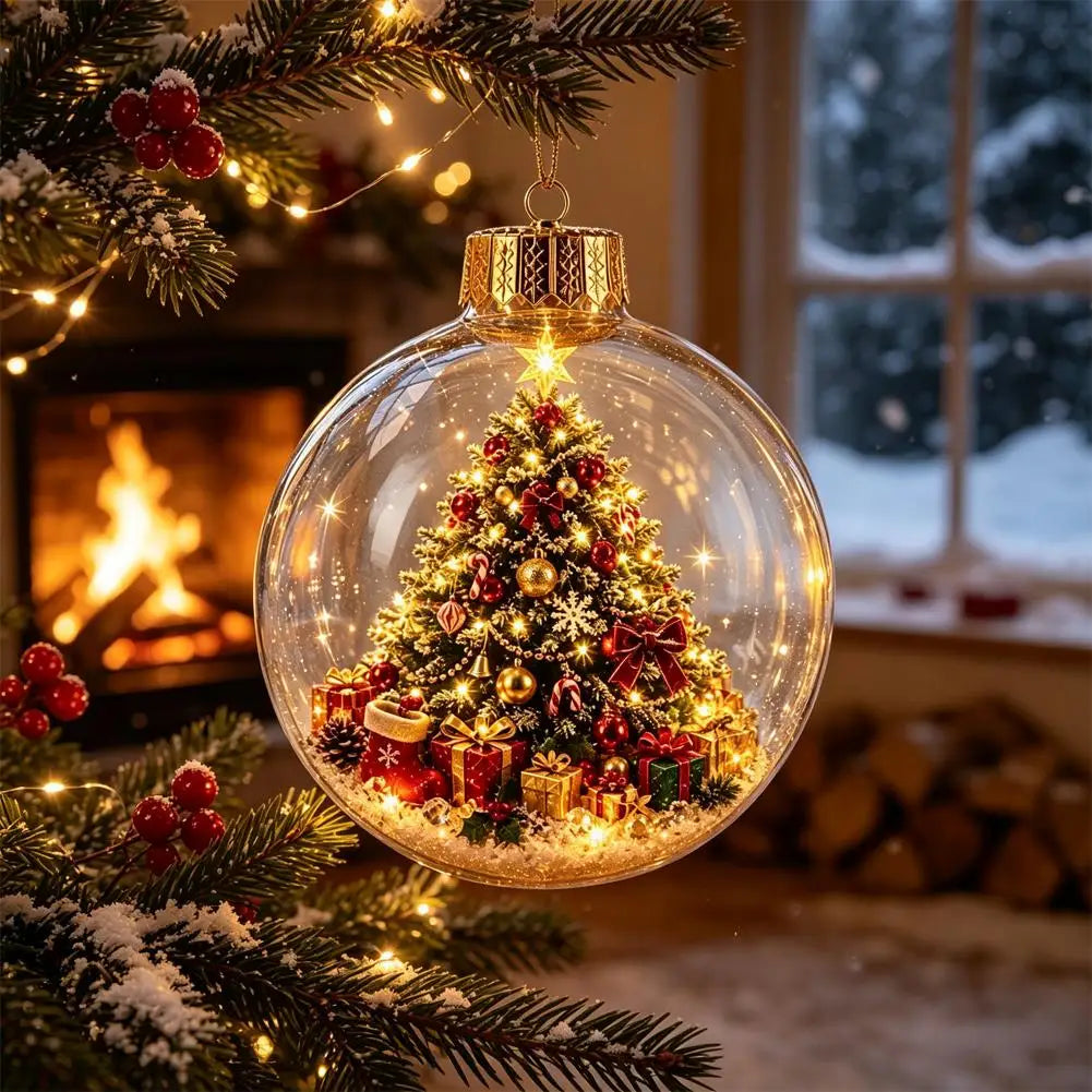 Decorações de Natal com luzes em plástico