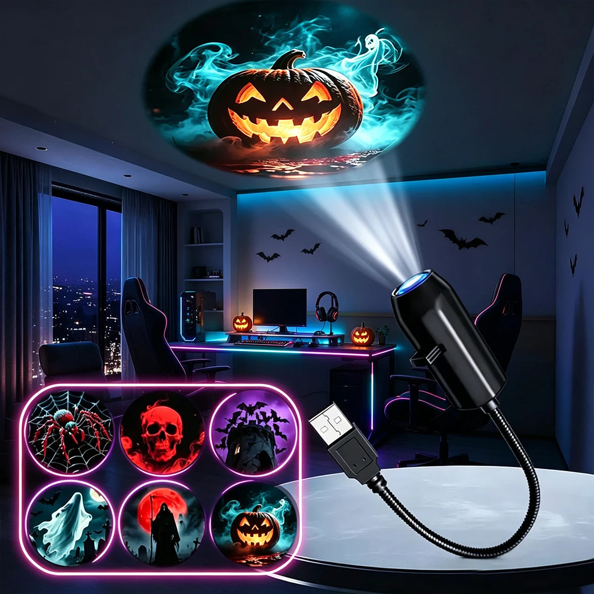 Projetor USB Halloween