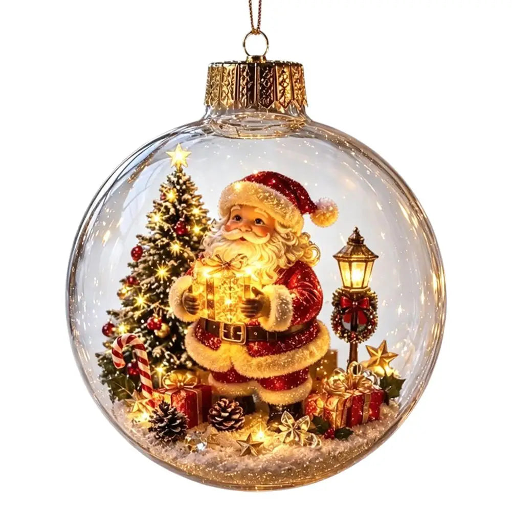 Decorações de Natal com luzes em plástico