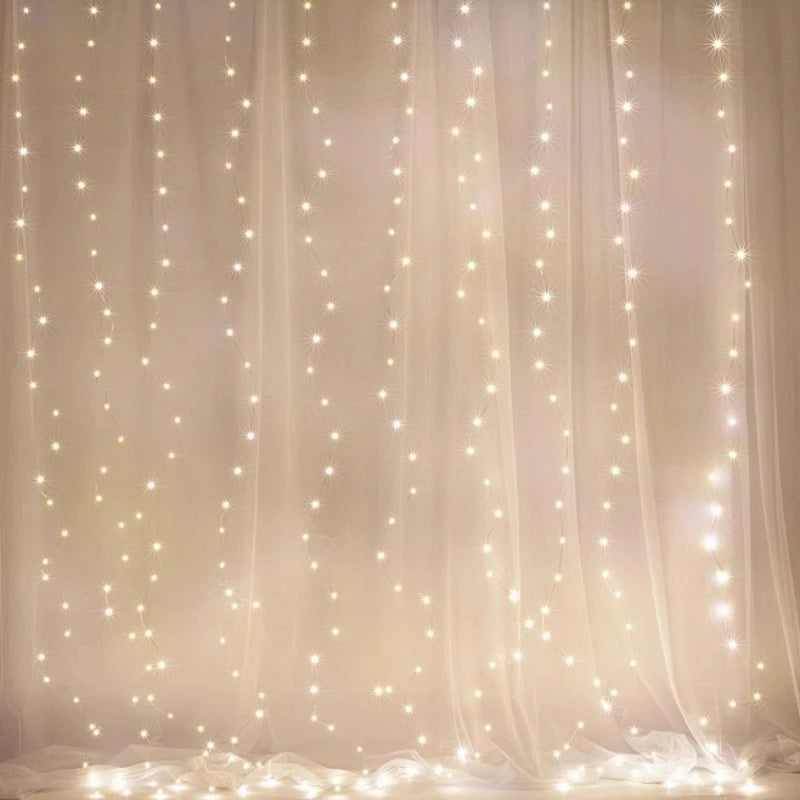 Luzes de cortina Led com controlo remoto