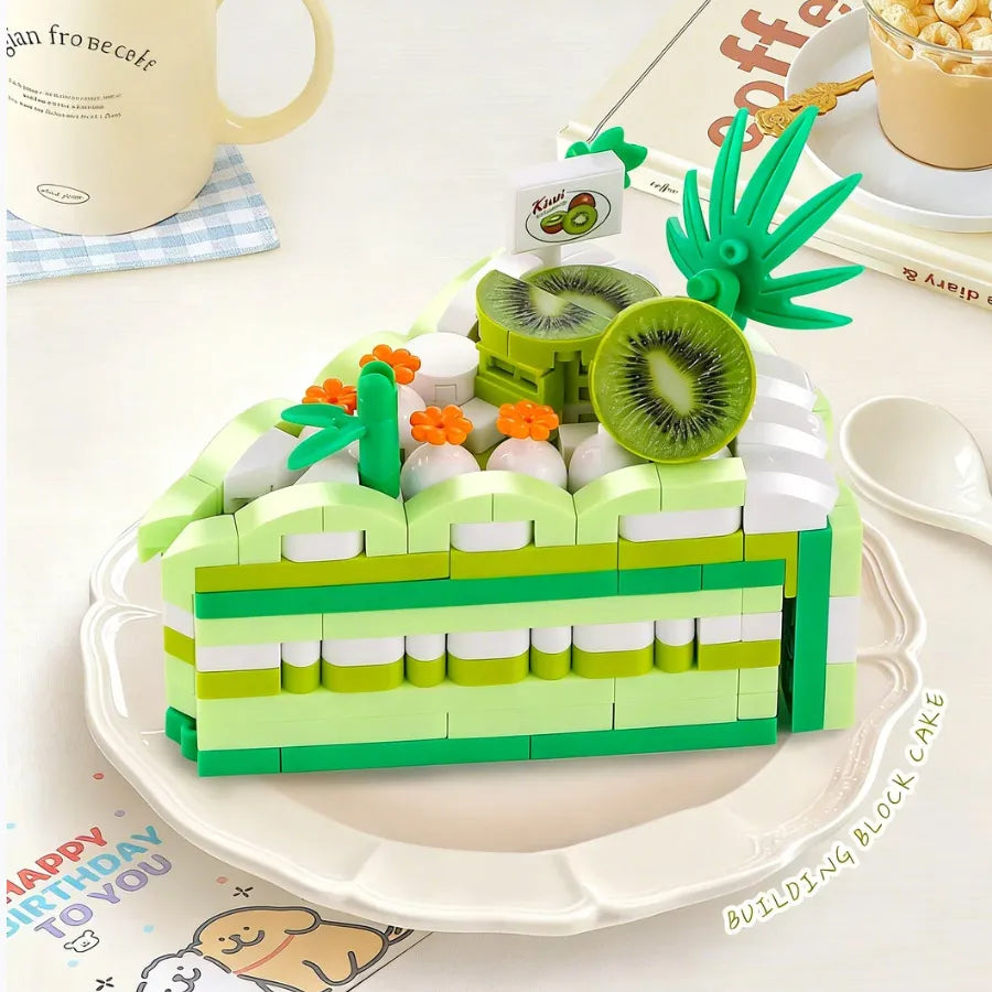Bolo de construção com frutas