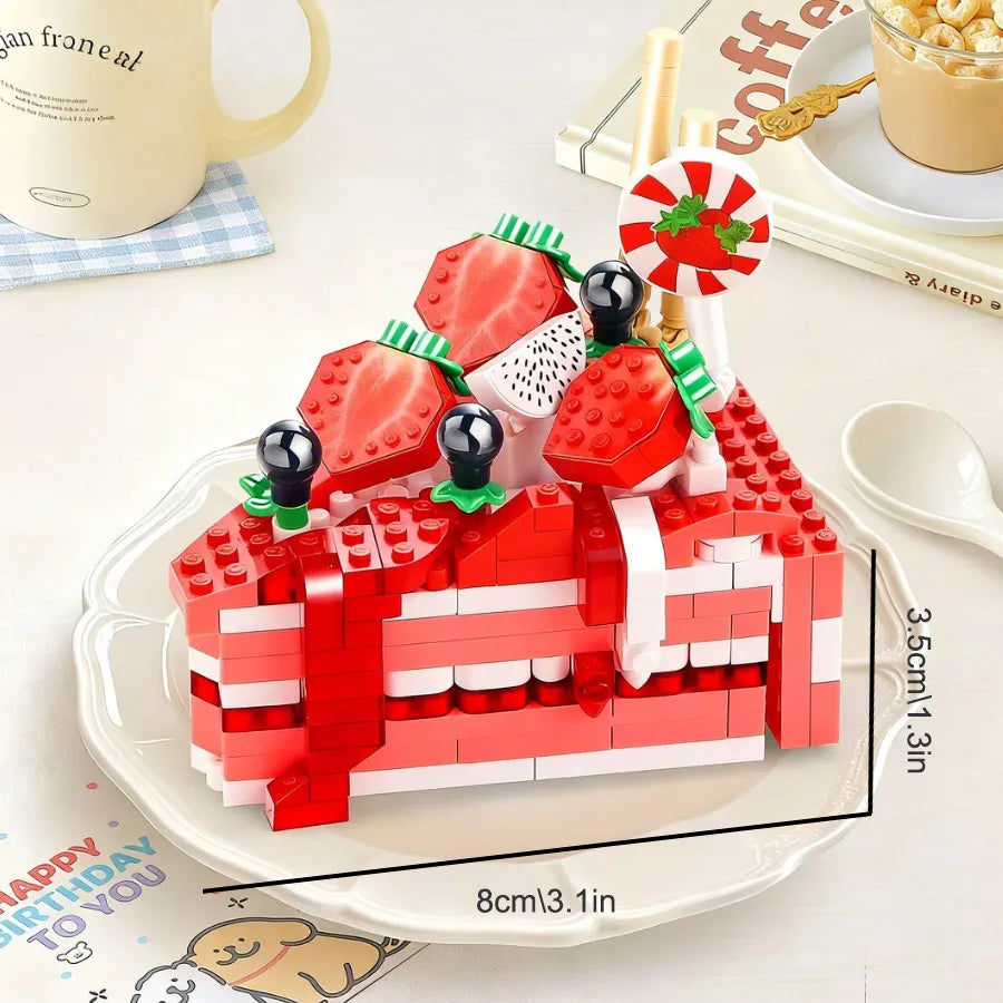 Bolo de construção com frutas