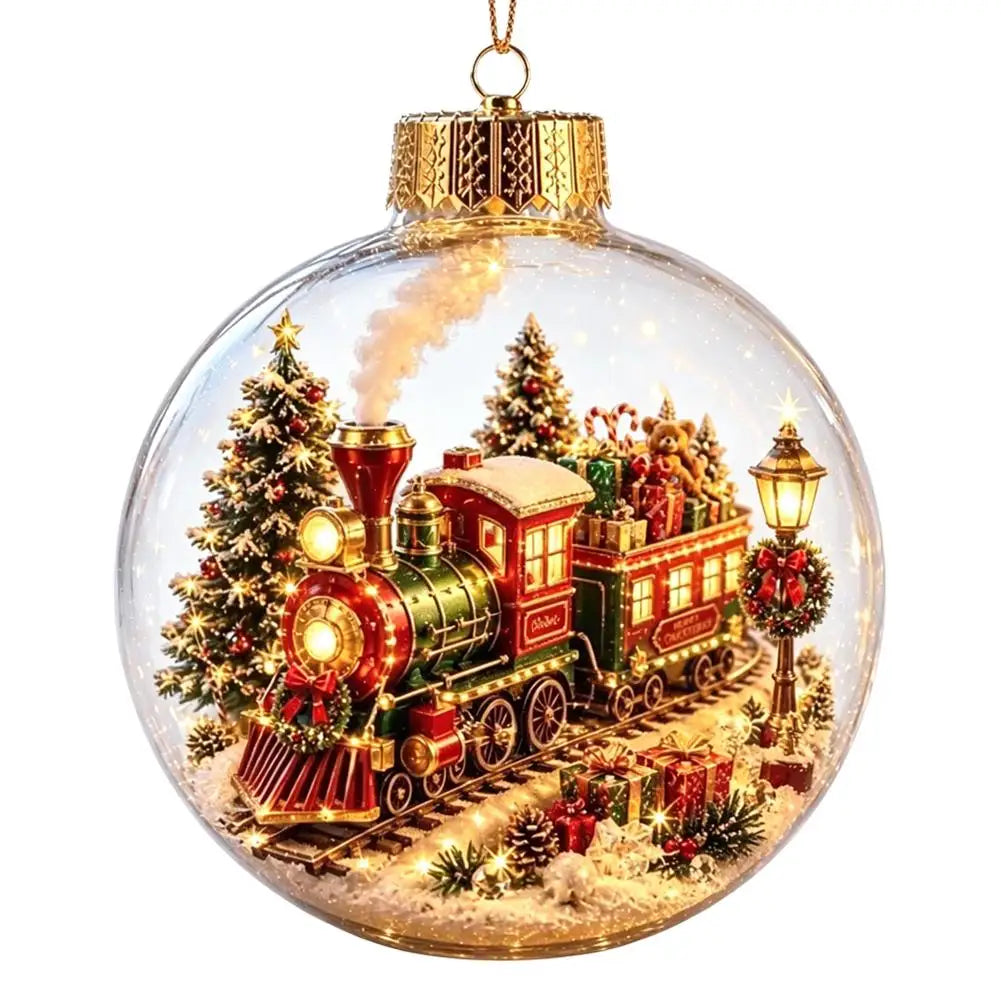 Decorações de Natal com luzes em plástico