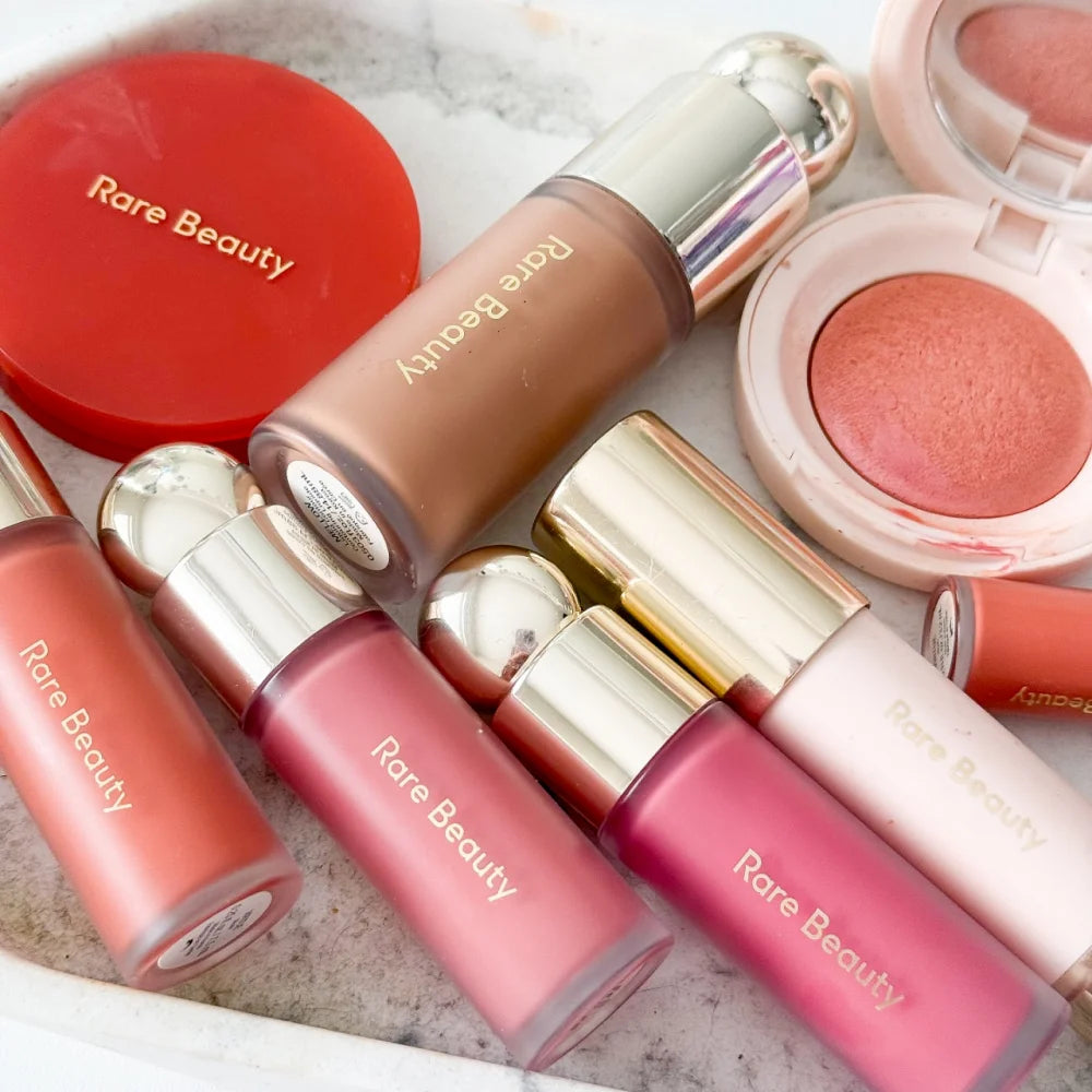 Conjunto  Blush Líquido e Iluminador Líquido Rare Beauty