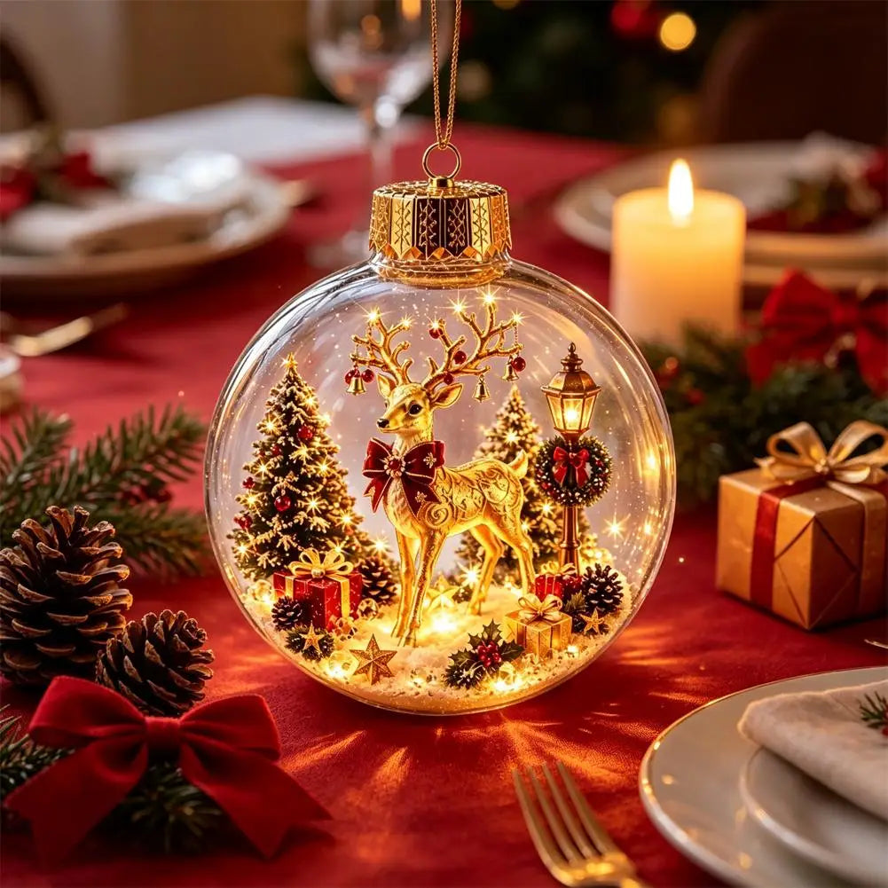 Decorações de Natal com luzes em plástico