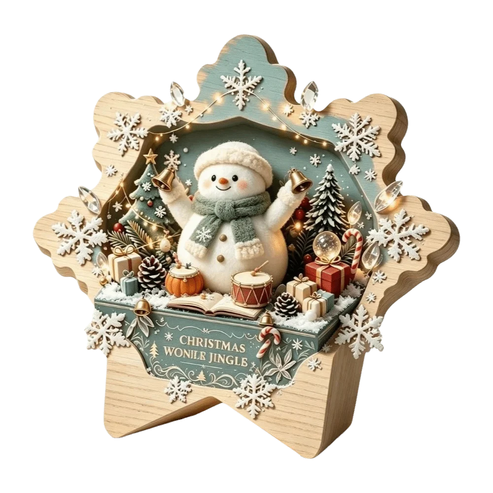 Decoração de Natal em madeira