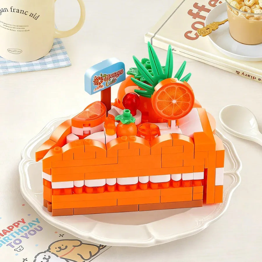 Bolo de construção com frutas