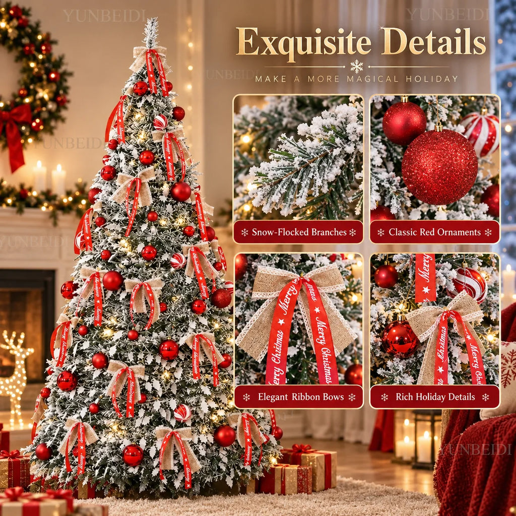 Árvore de Natal dobrável com acessórios