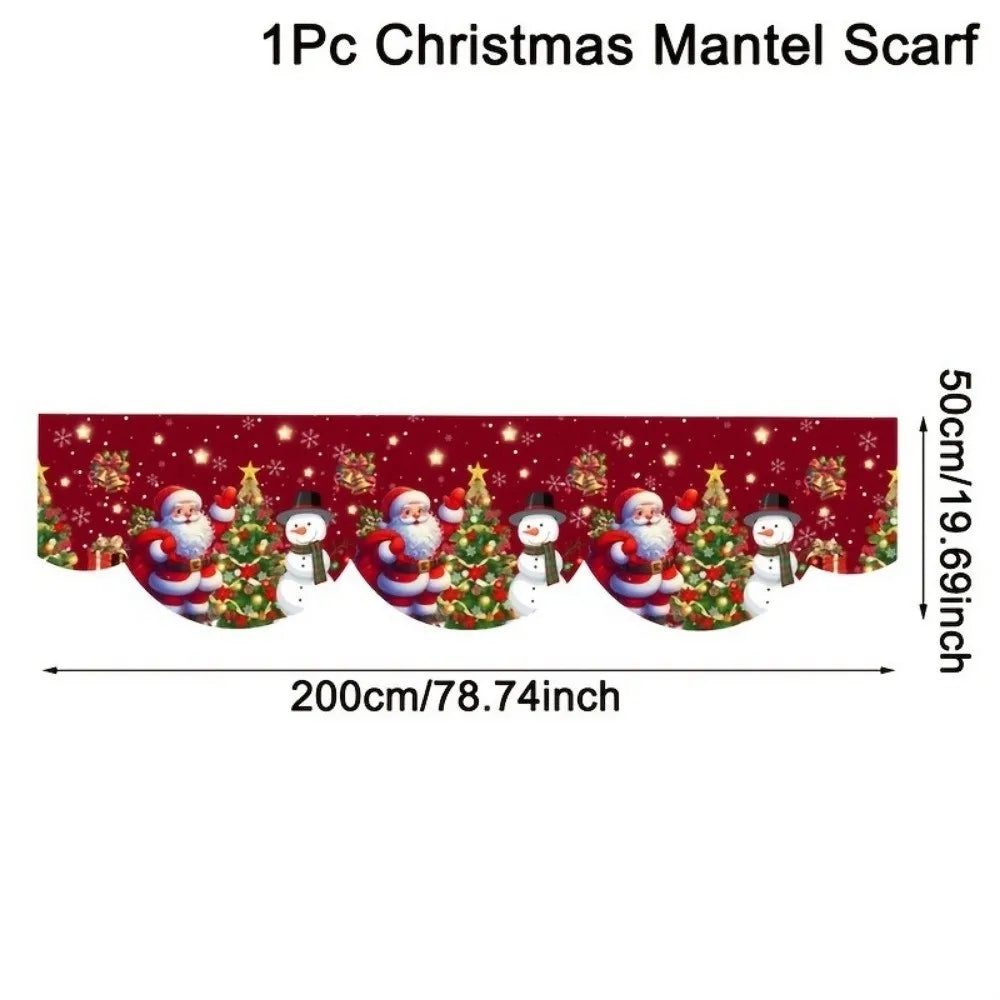 Decoração para lareira de Natal