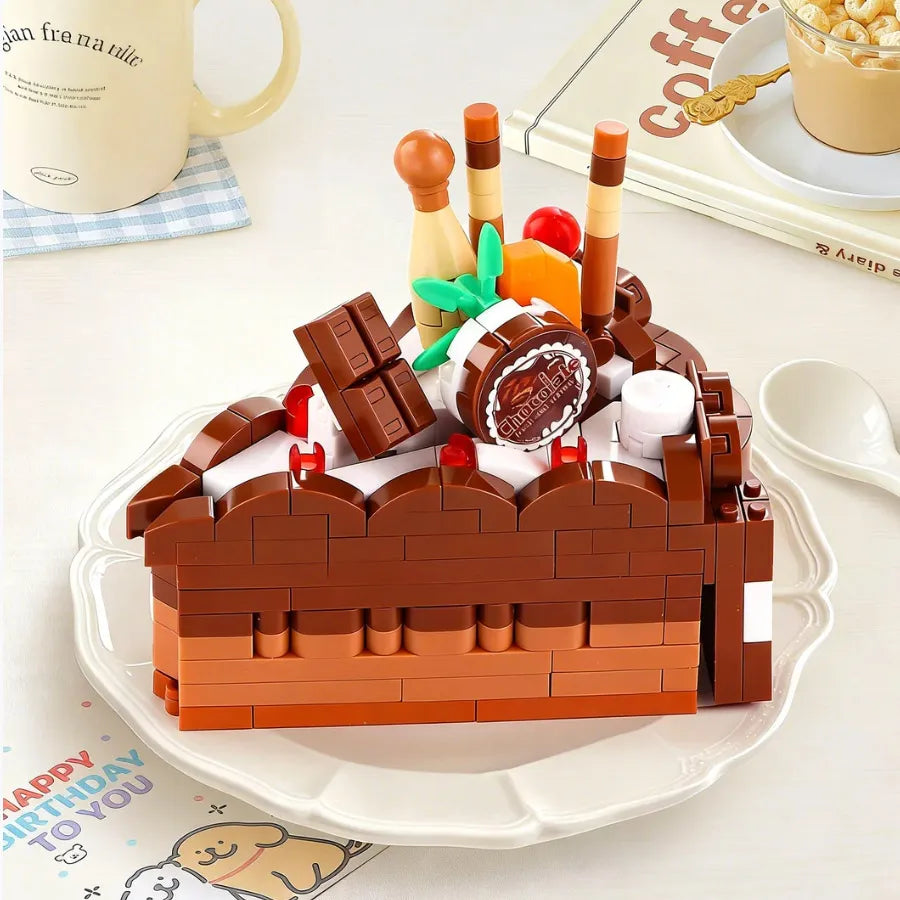 Bolo de construção com frutas
