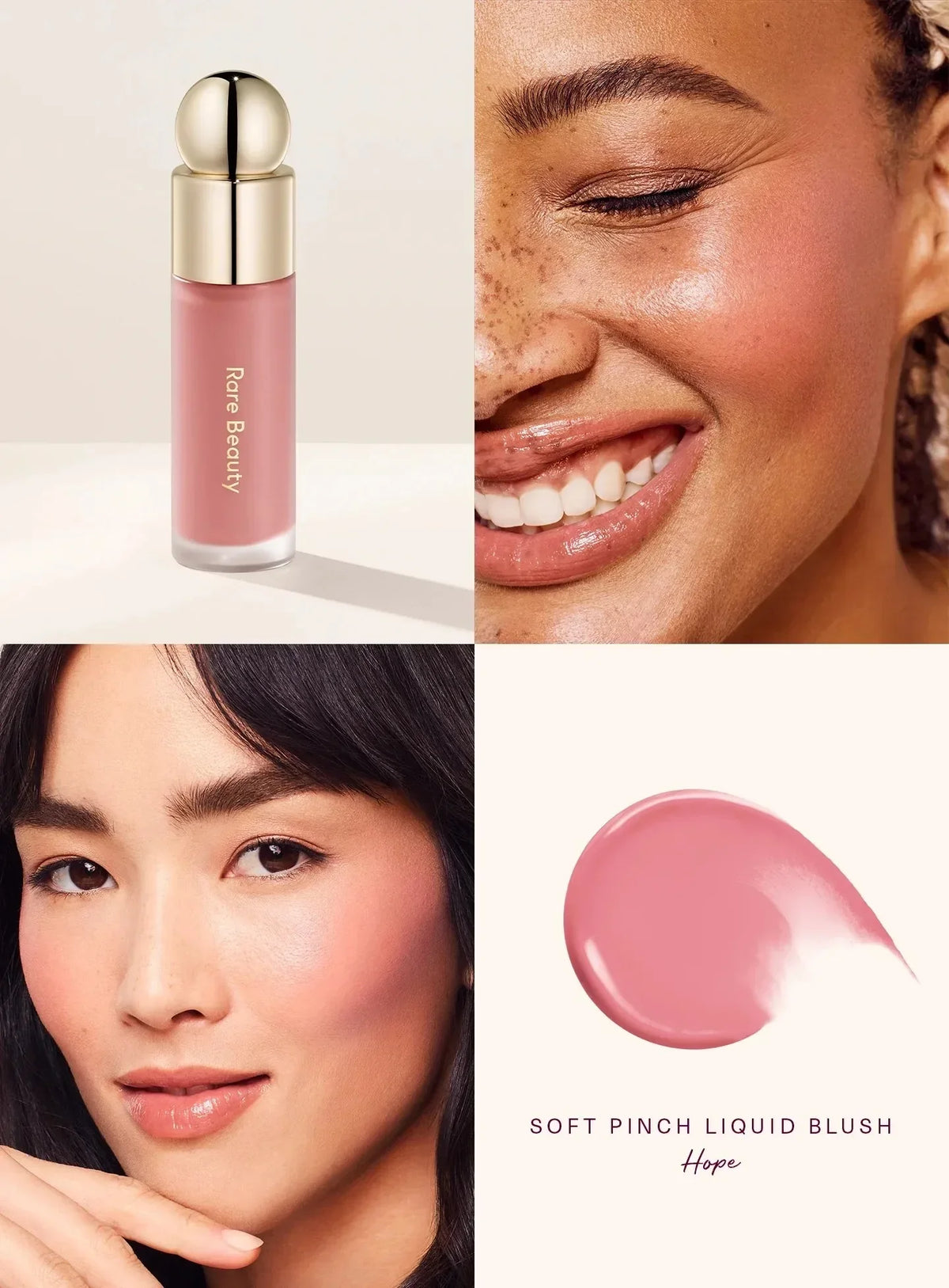 Conjunto  Blush Líquido e Iluminador Líquido Rare Beauty