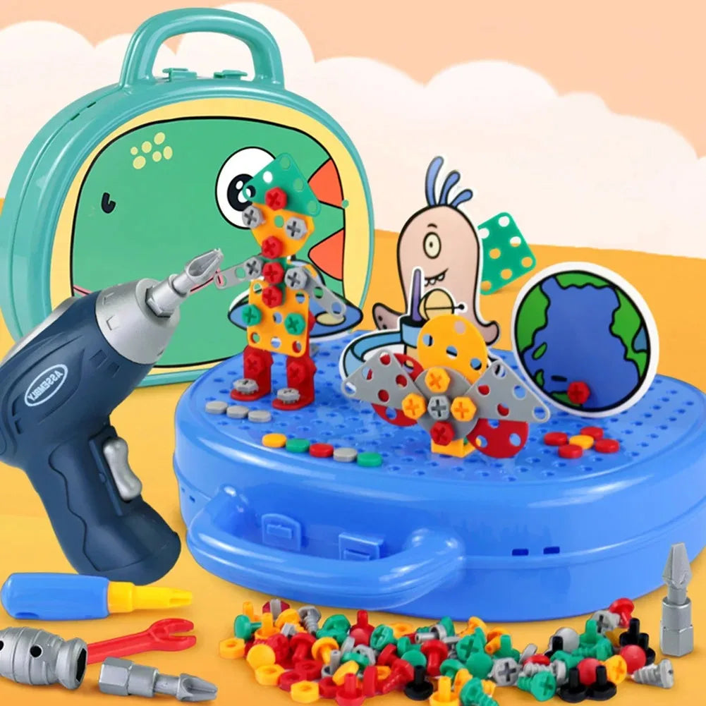 Caixa de Brinquedos Mágica Montessori com Broca