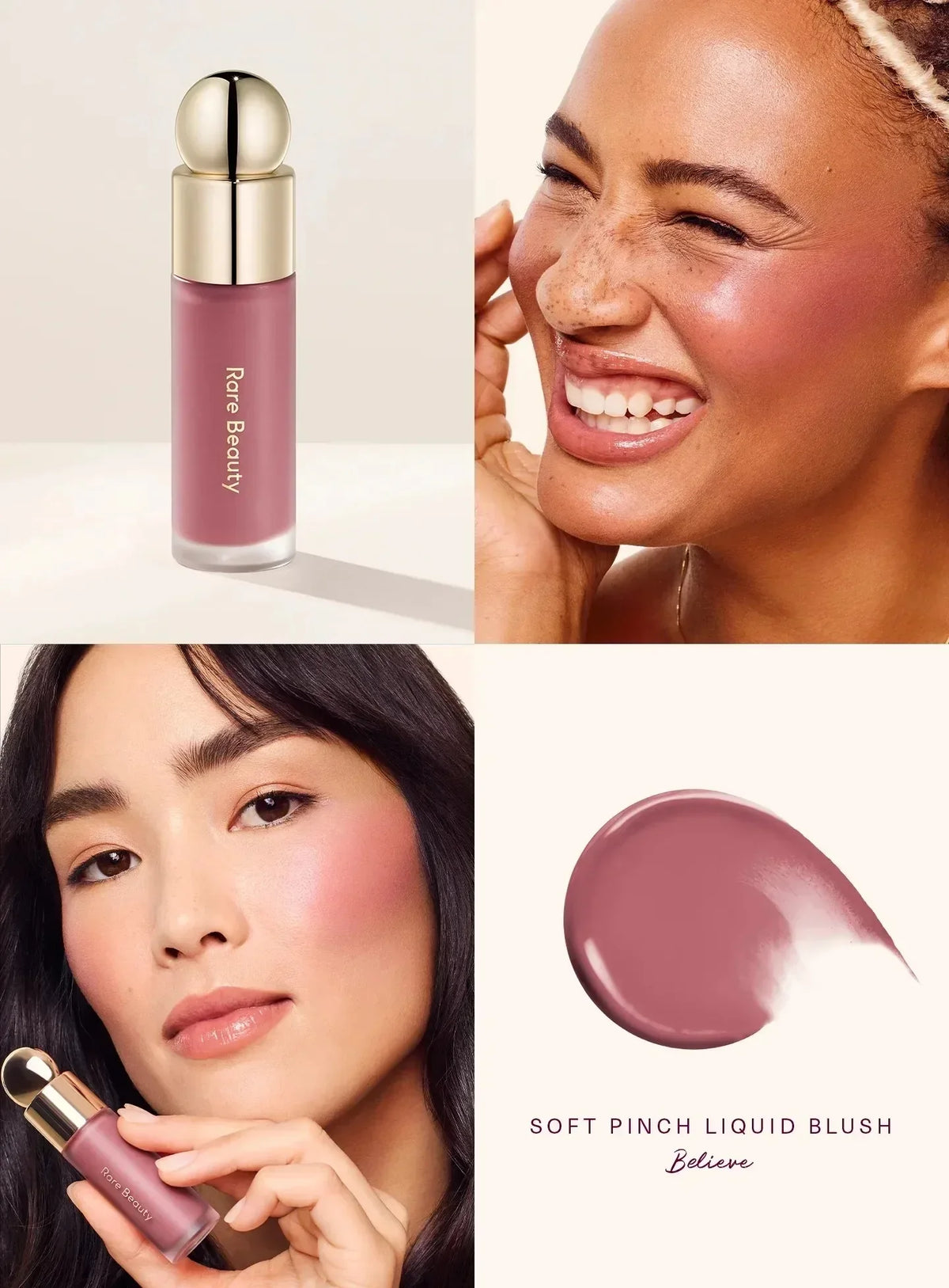 Conjunto  Blush Líquido e Iluminador Líquido Rare Beauty