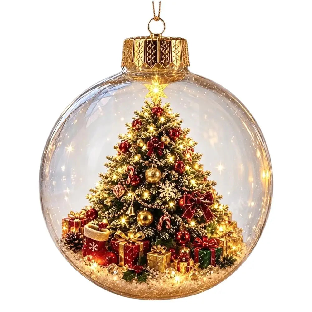Decorações de Natal com luzes em plástico
