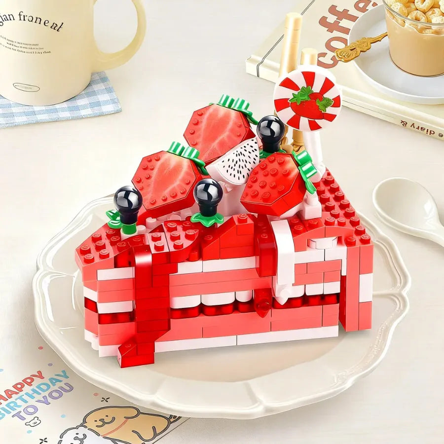 Bolo de construção com frutas