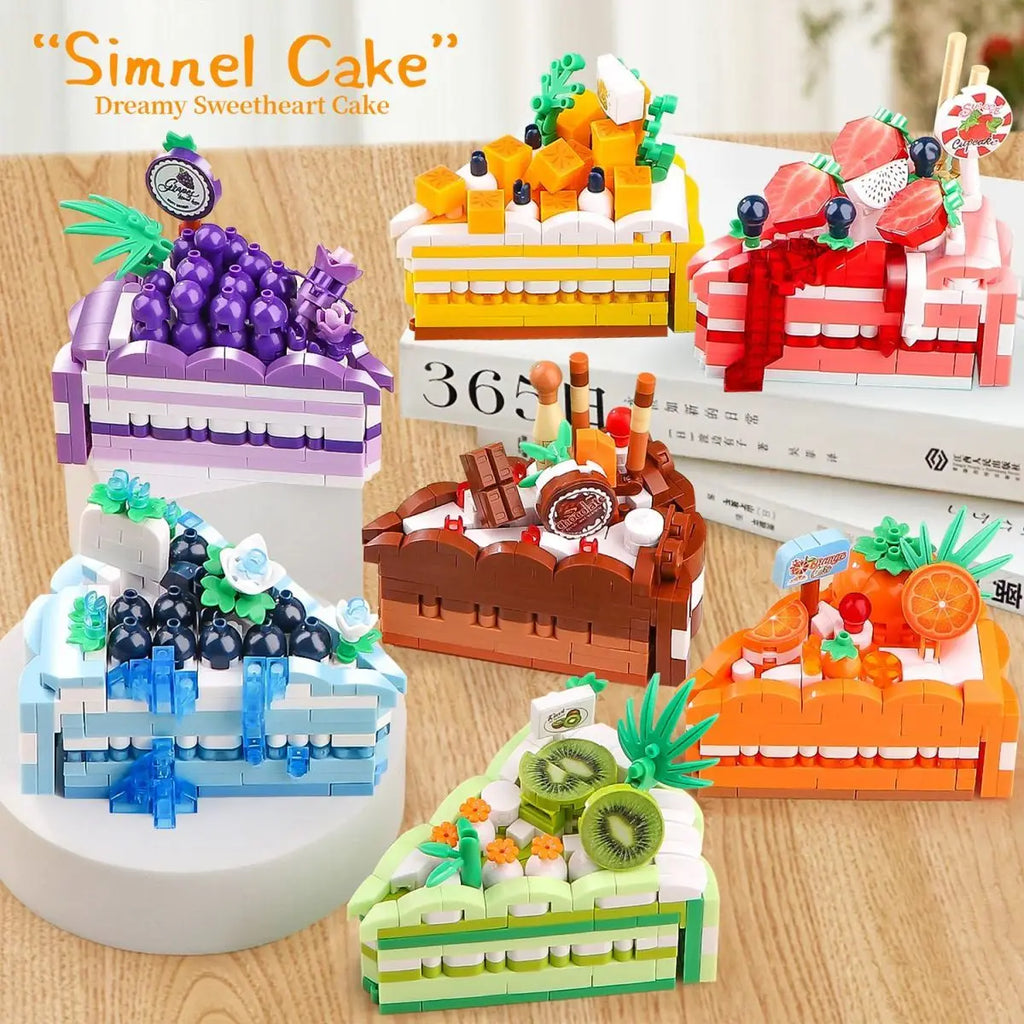 Bolo de construção com frutas