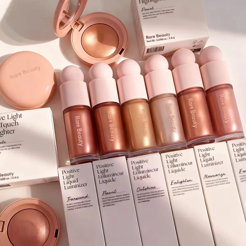 Conjunto  Blush Líquido e Iluminador Líquido Rare Beauty